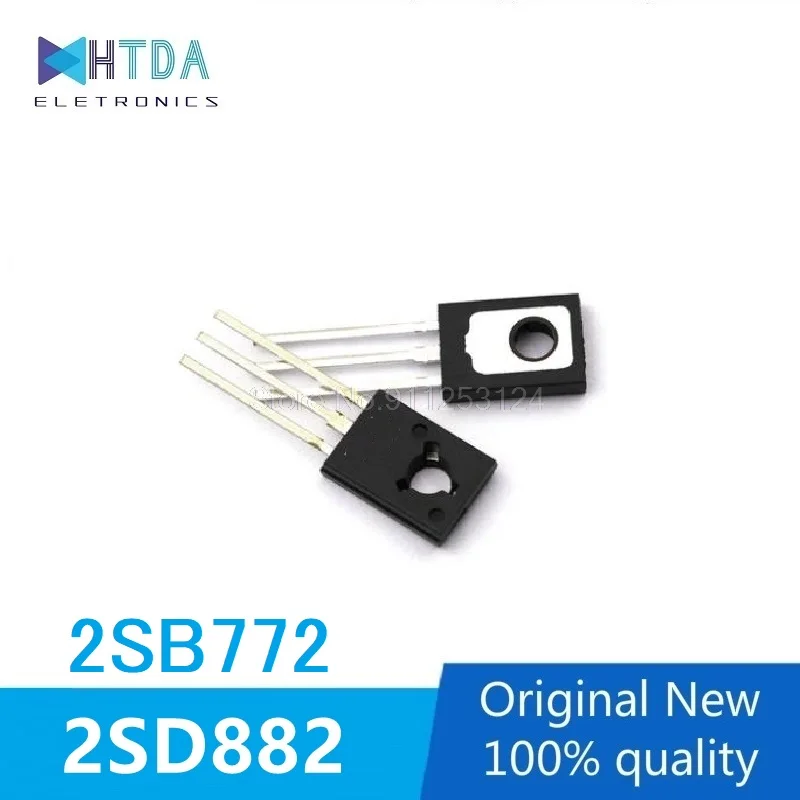 30pcs/lot D882 2SD882 2SD882P B772 2SB772 2SB772P NPN TO-126 In Stock