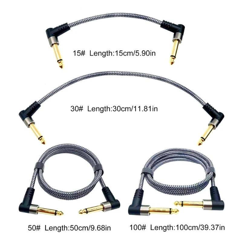 Artillux Guitar Effect Pedal Cable Brand New Nylon 3 lengths Low Noise Shielded Cable Easy to Use for Electric Guitar Accessory