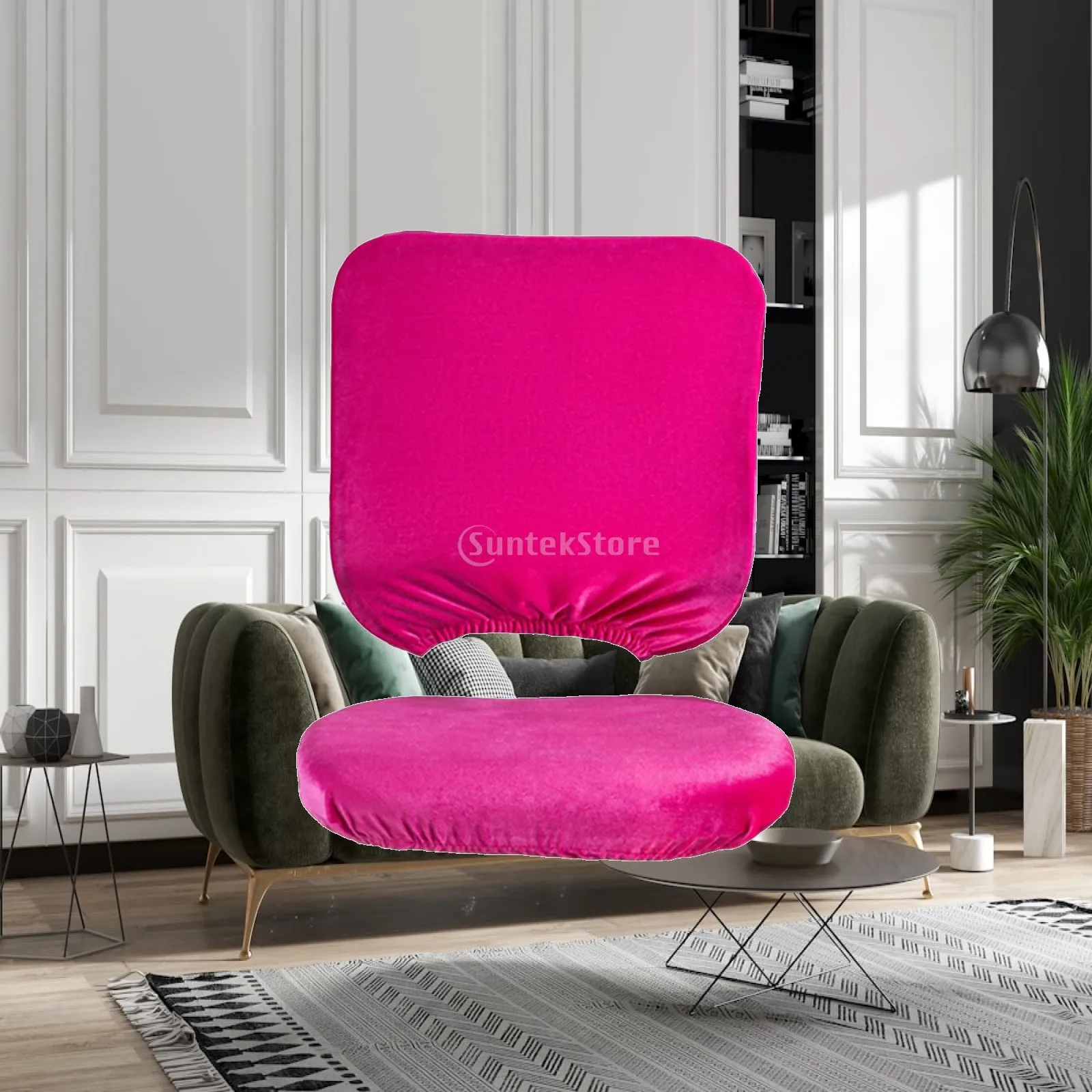 Stretch Office Chair Cover Removable Split Design Computer Chair Slipcover Seat and Back Protector for Wedding Banquet Supplies