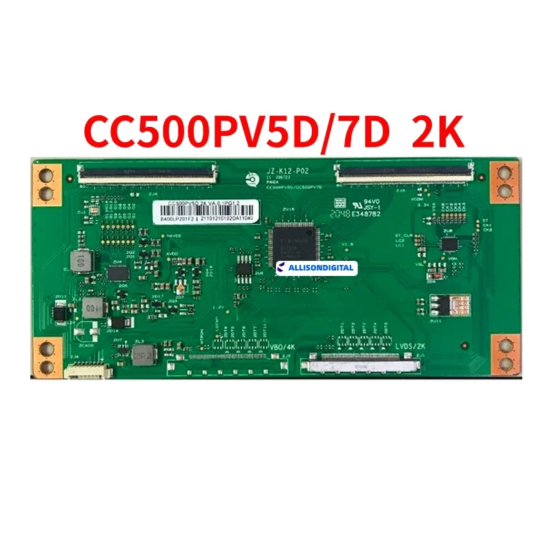 Newly Upgraded 2K Logic TV Tcon Board JZ-K12-P02 CC500PV5D/7D White Bar Code CC500PV5D