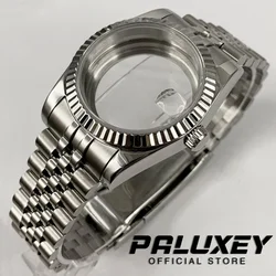 36MM/40MM Fluted Curved High Quality Sapphire Crystal Watch Case Strap Band For Nh35 Nh36 Nh34 Movement