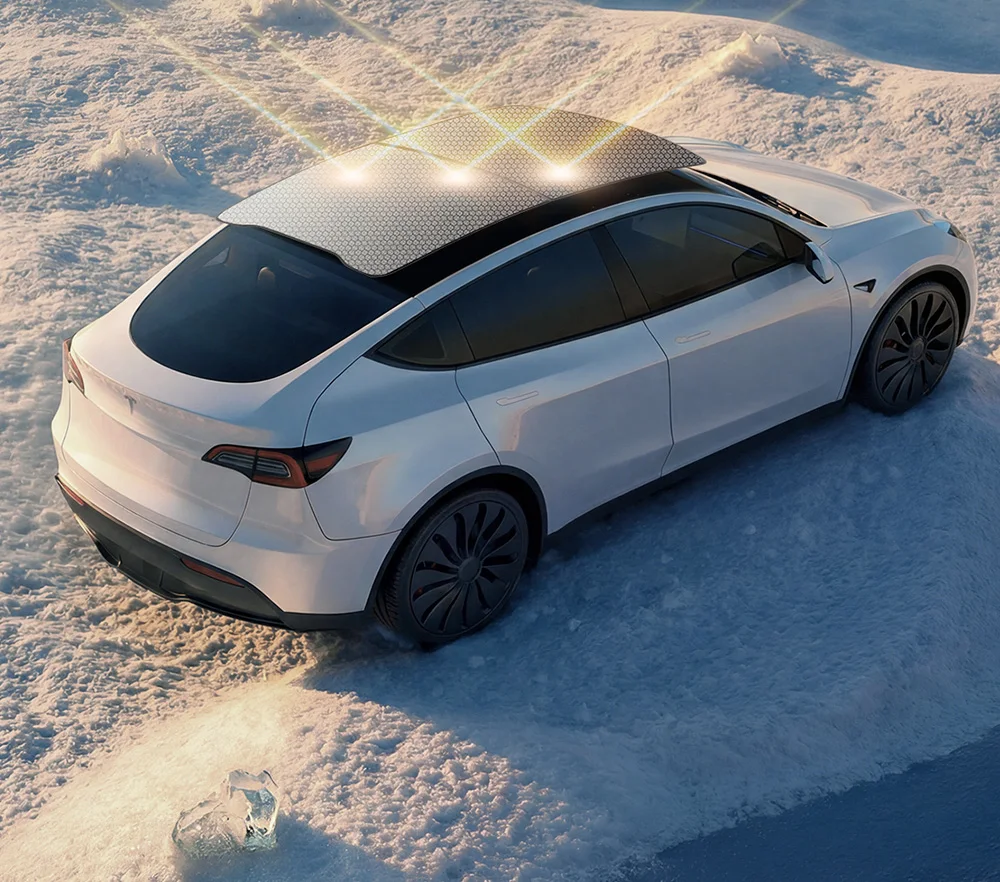 YZ Für Tesla Model 3/Y/YL Highland Juniper 2026 Schwarze Dach Graphen-Waben-Sonnenschutzblenden für Auto-Schiebedach vorne und hinten – Detail 12