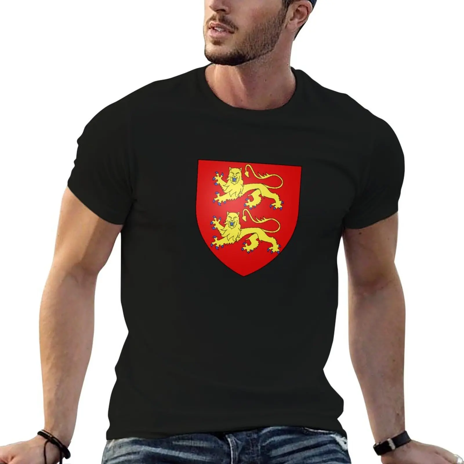 

Normandy Coat of Arms T-Shirt man t shirts high quality luxury brand t shirts for man graphic funny T-Shirt