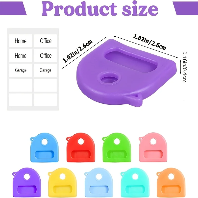 20/10/5pcs Key Covers Caps, Key Identifiers with Labels,Soft Stretchy Key Covers for House Key,Cute Key Head Protectors