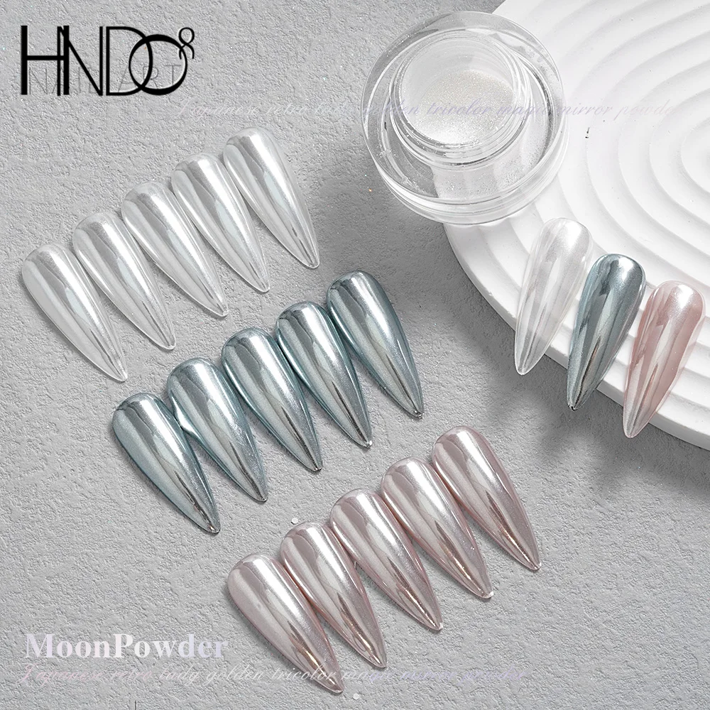 

HNDO 11 Color Moonlight Aurora Nail Glitter Chameleon Powder Bright Mirror Effect for Manicure Nail Art Design Pigment Dust CM