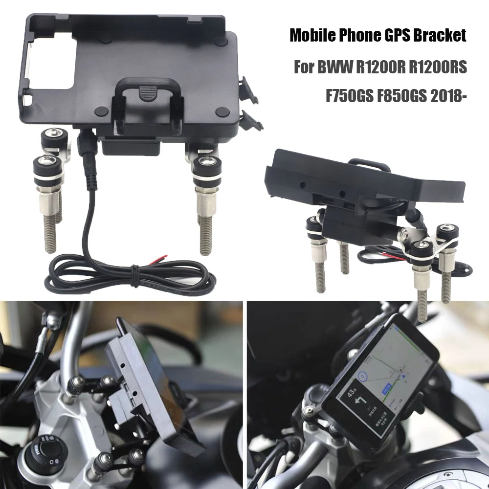 

Handlebar Stand Holder Phone Mobile Phone GPS Plate Bracket For BWW R1200R R1200RS F750GS F850GS 2018-