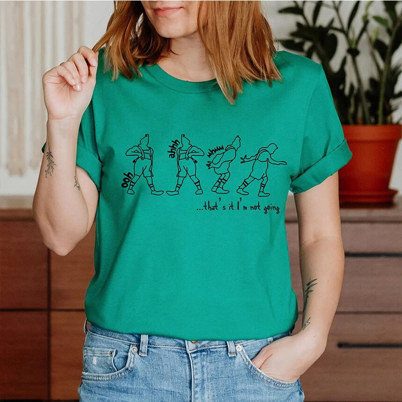 Camisetas con estampado de dibujos animados para mujer, ropa gótica Harajuku, algodón, Feliz Navidad