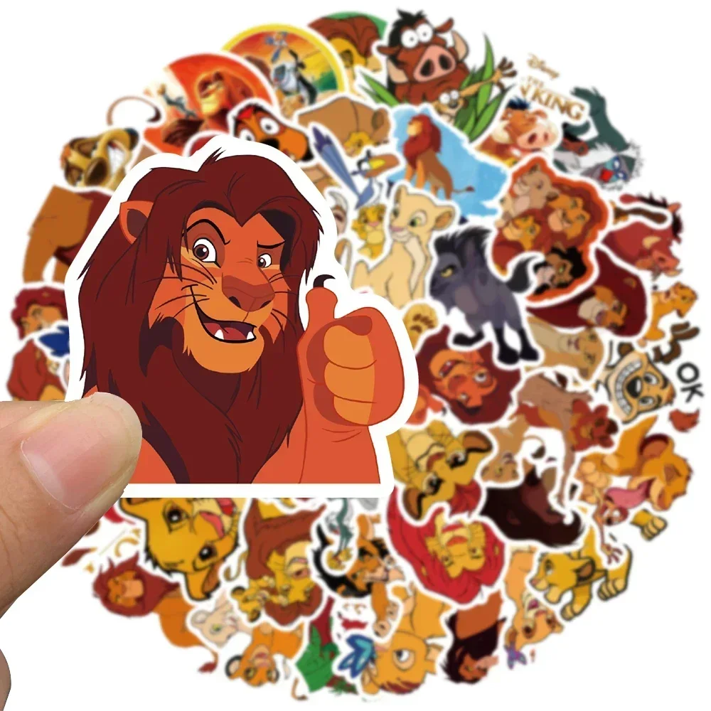 50PCS The Lion King Simba Stickers Disney Graffiti Decal For Scrapbook Diary Laptop Luggage Skateboard Waterproof Stickers