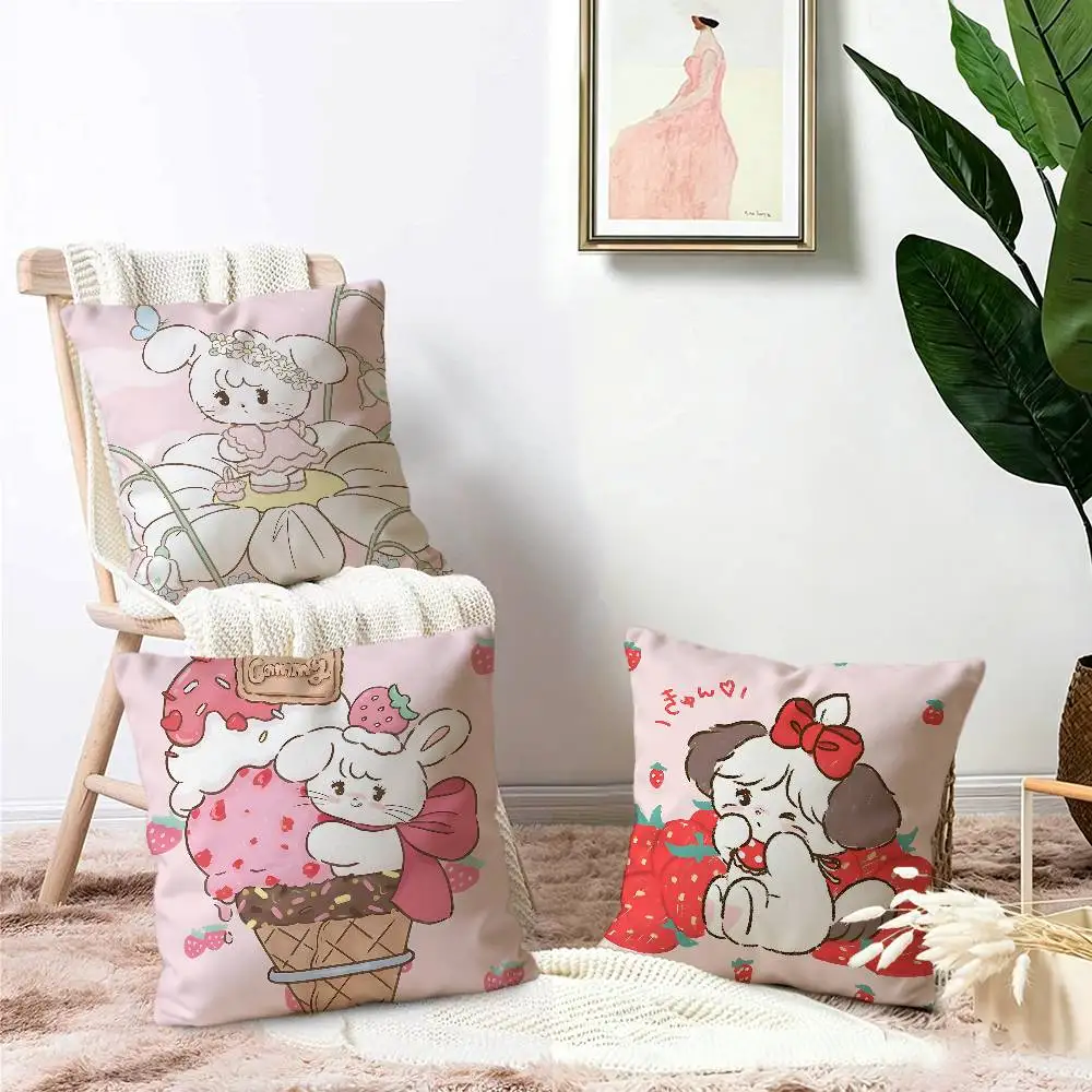 Cute M-Mikko I-Illustrations Pillow Anime Pillow Sofa Bed Head Pillow Cover Cushion Cover 45x45 cm Fashion
