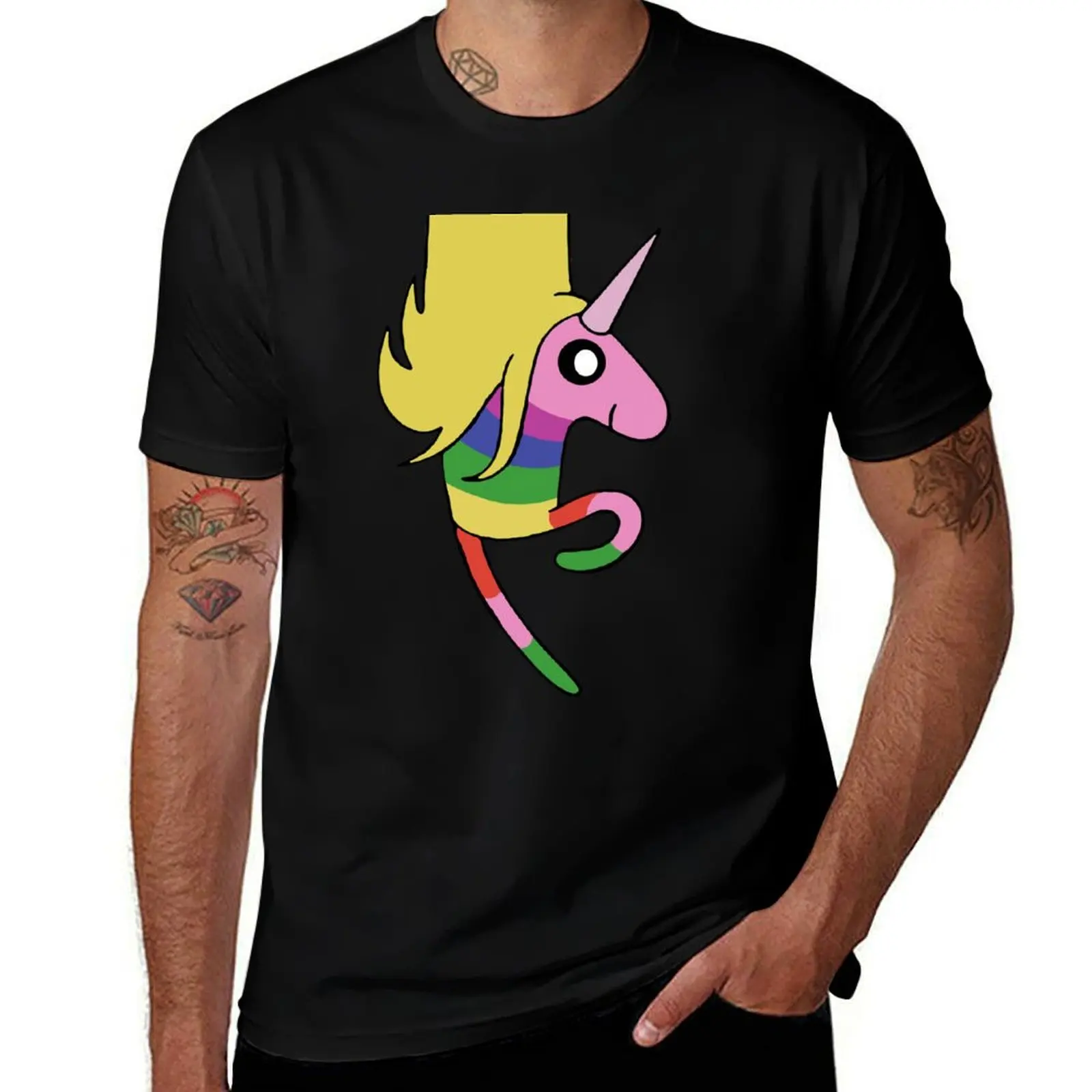 

Lady Rainicorn in Mint T-Shirt Casual All Match Tee Shirt for Men