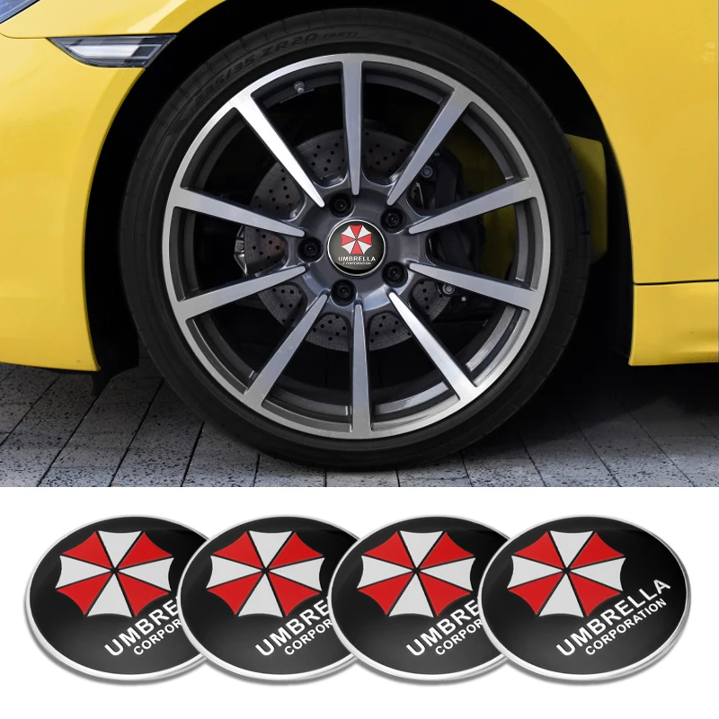4pcs 56mm Car emblem Wheel hub Center Cap Badge covers sticker Decal Styling accessories for BMW KIA Audi A4 A5 A6 A7 A8 view 3