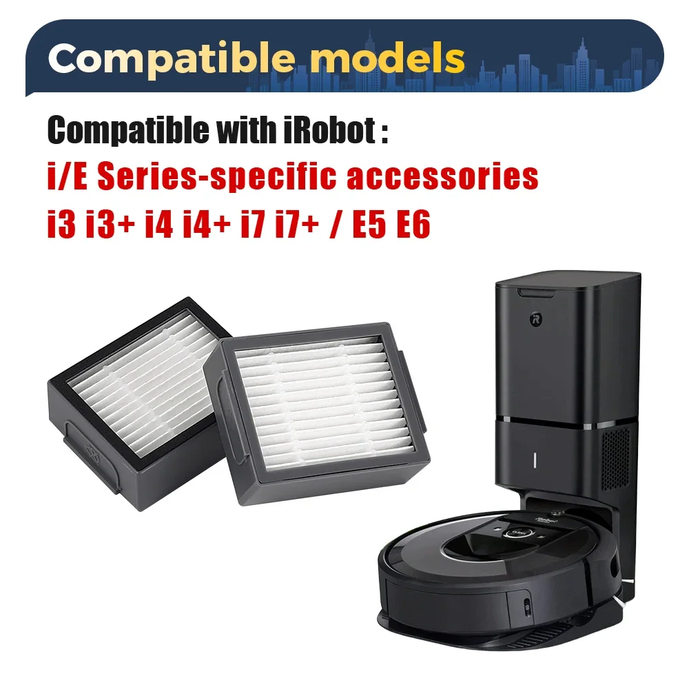 أجزاء مرشح الفرشاة الرئيسية/الجانبية للروبوت لـ iRobot Roomba i3 i3 + i4 i4 + i6 i6 + i7 i7 + i8 i8 + E5 E6 E7 جزء استبدال المكنسة الكهربائية