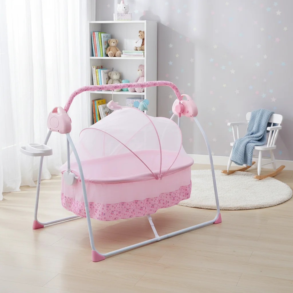 Electric Baby Cradle Swing with Music and Timer