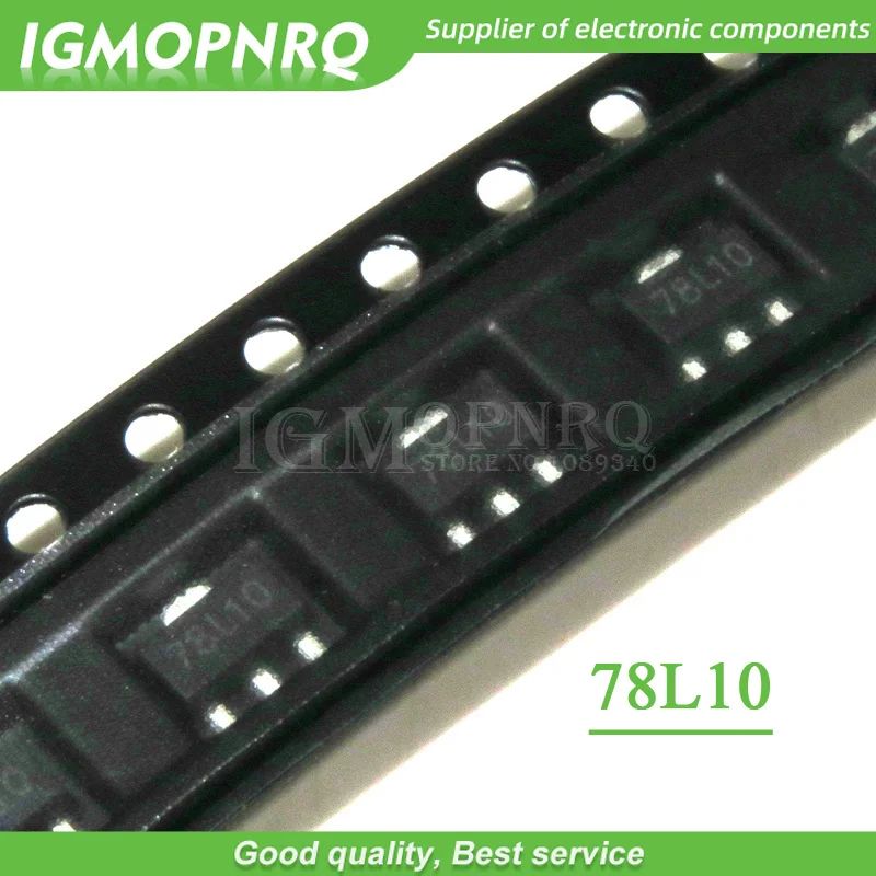 50pcs 78L10 SOT89 7810 10V Voltage regulator triode