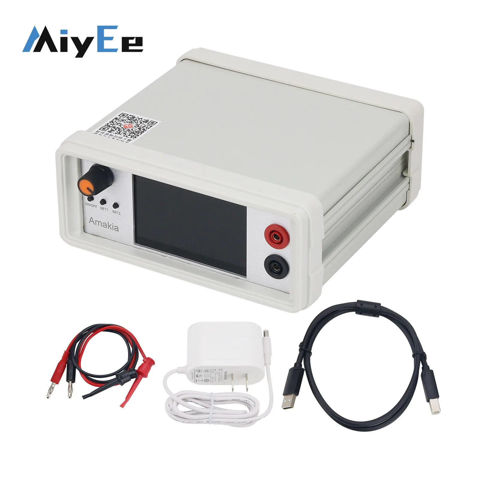 Miyee Amakia EKA1080M Micro Current Power Monitor 5A Peak, TFT Display DC Ammeter Voltmeter with Offline Recording