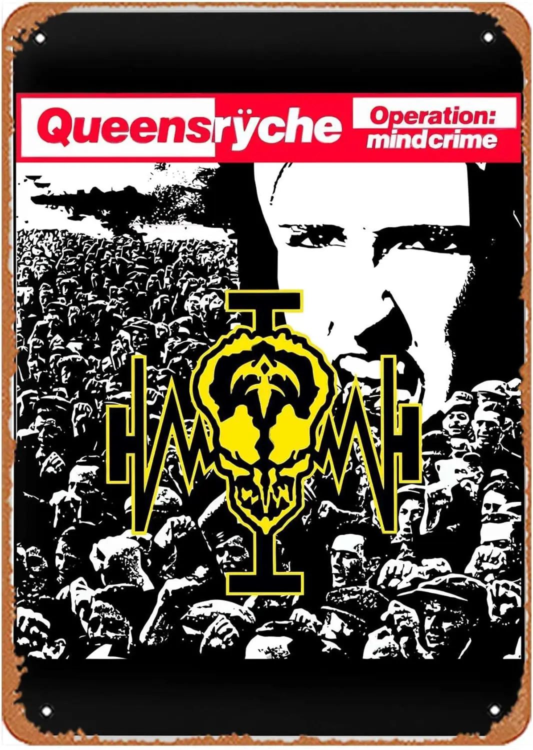 1p,Wall Decor Sign - Queensryche Operation Mindcrime 88 Progressive Metal Savatage Poster Metal Signage Vintage Wall Decor , Ret
