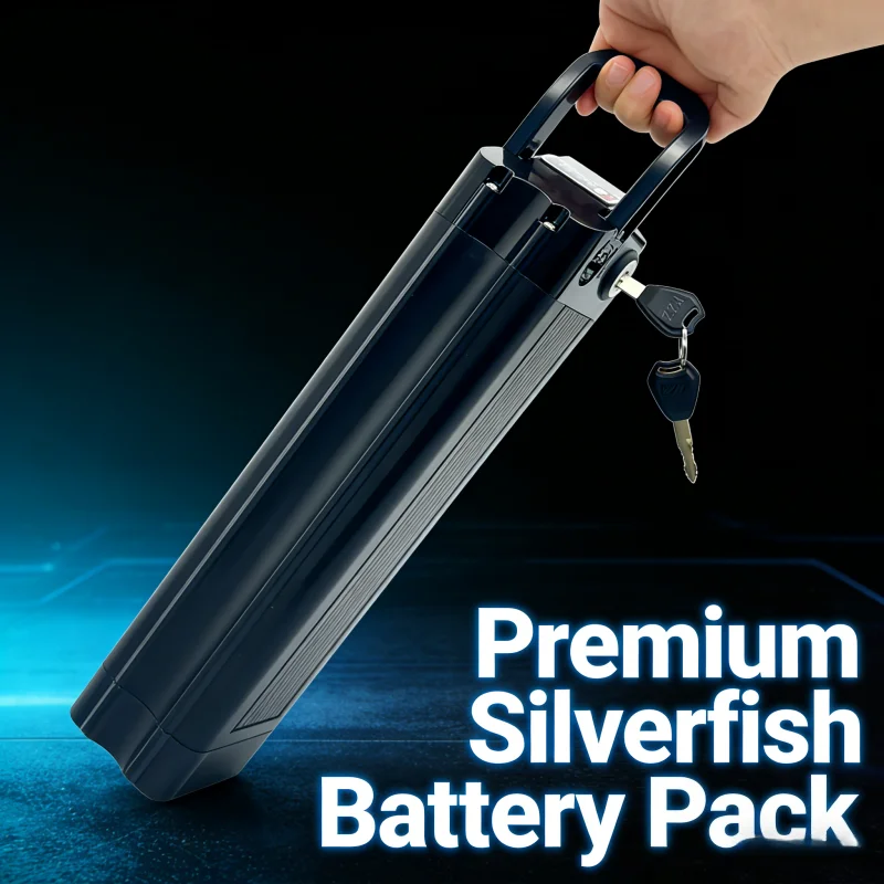 

Powerful 48V 20Ah 36V 15Ah Silverfish Battery Pack for Ebike, Li-ion Battery + 2A Charger,High Quality Down Tube Pack