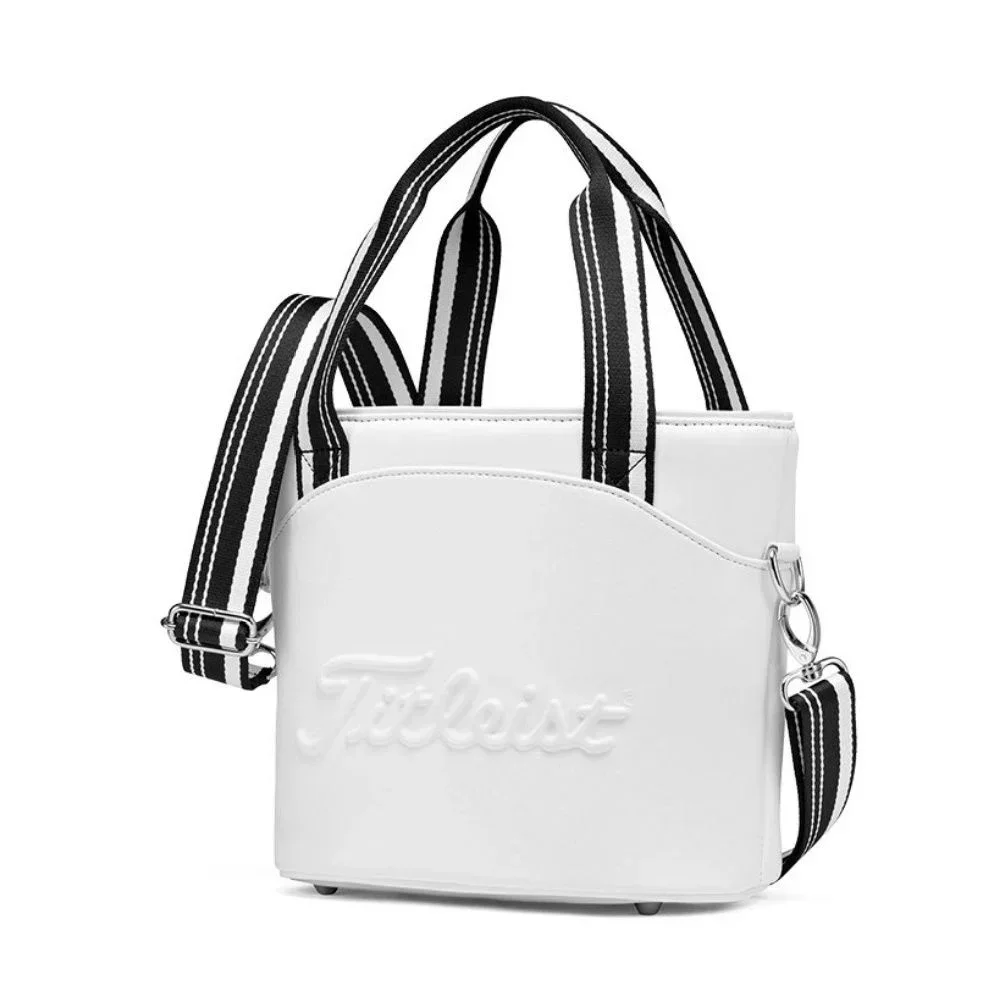 Bolso de hombro de estilo de pareja, bolsa de almacenamiento ligera para mujer, bolsa de Golf auténtica 2024, bolso informal de Material PU para hombre, suministros de Golf