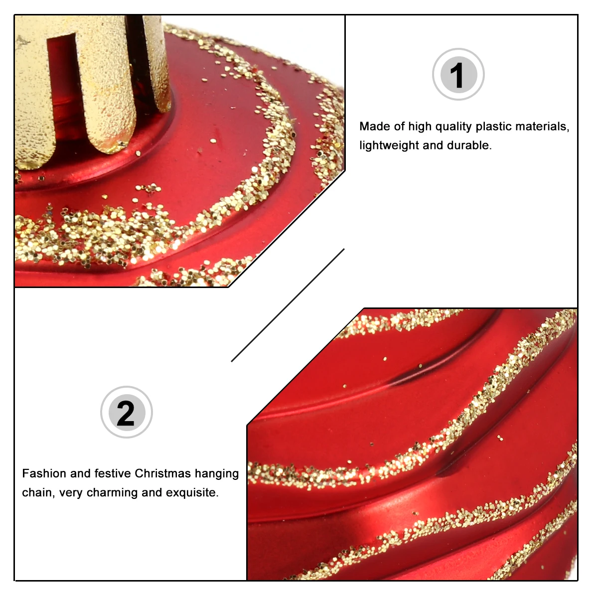 

6 Pcs Decor Festive Christmas Tree Ball naments Tree Window Yard Garden Hanging Christmas Hanging Adornment Adornments Easy