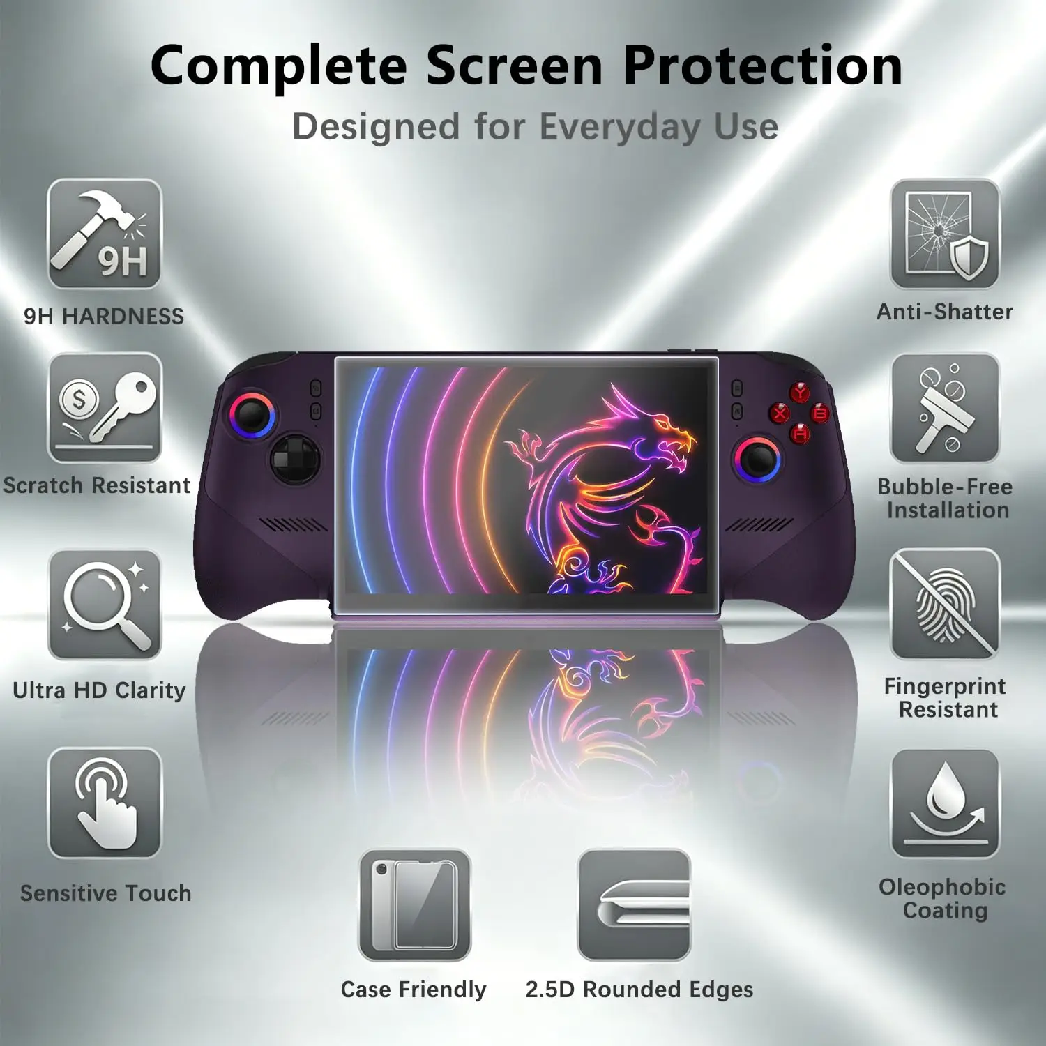2 Pcs Tempered Glass Screen Protector Anti-Scratch Ultra-Clear for MSI Claw 8 EX AI+ Game Console for Claw 8 EX AI+ Accessories - view 2