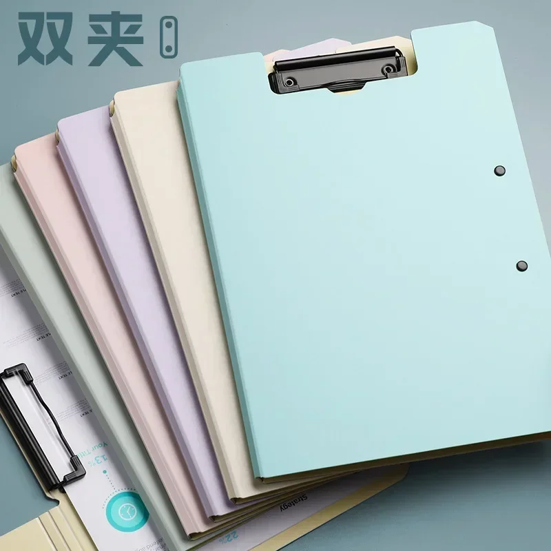 

NEW A4 File Folder Clipboard Writing Pad Memo Clip Board Double Clips Organizer School Office Stationary Office file folder