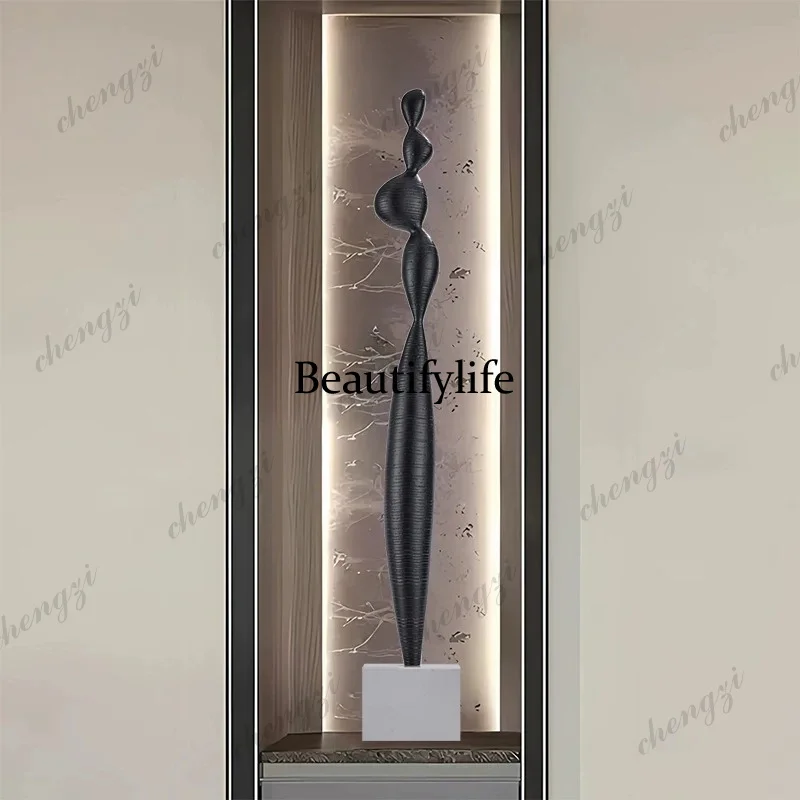Italian minimalist abstraction, sculpture ornaments, living room wine cabinet entrance, high sense, handicrafts