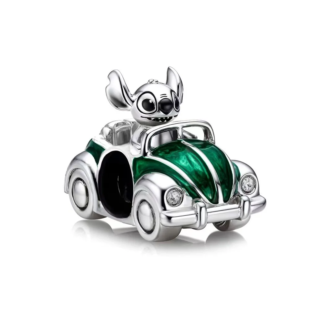 Potdemiel Disney 925 Silber Stitch Charms Anhänger Perlen Passend für 3mm Original Halskette Armband DIY Damen Geburtstagsfeier Edles Geschenk