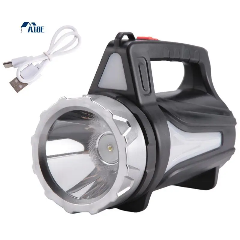 

A18E-портативный светодиодный фонарик, перезаряжаемый через USB, водонепроницаемый ручной фонарь, светодиодные фонарики для кемпинга, пешего туризма