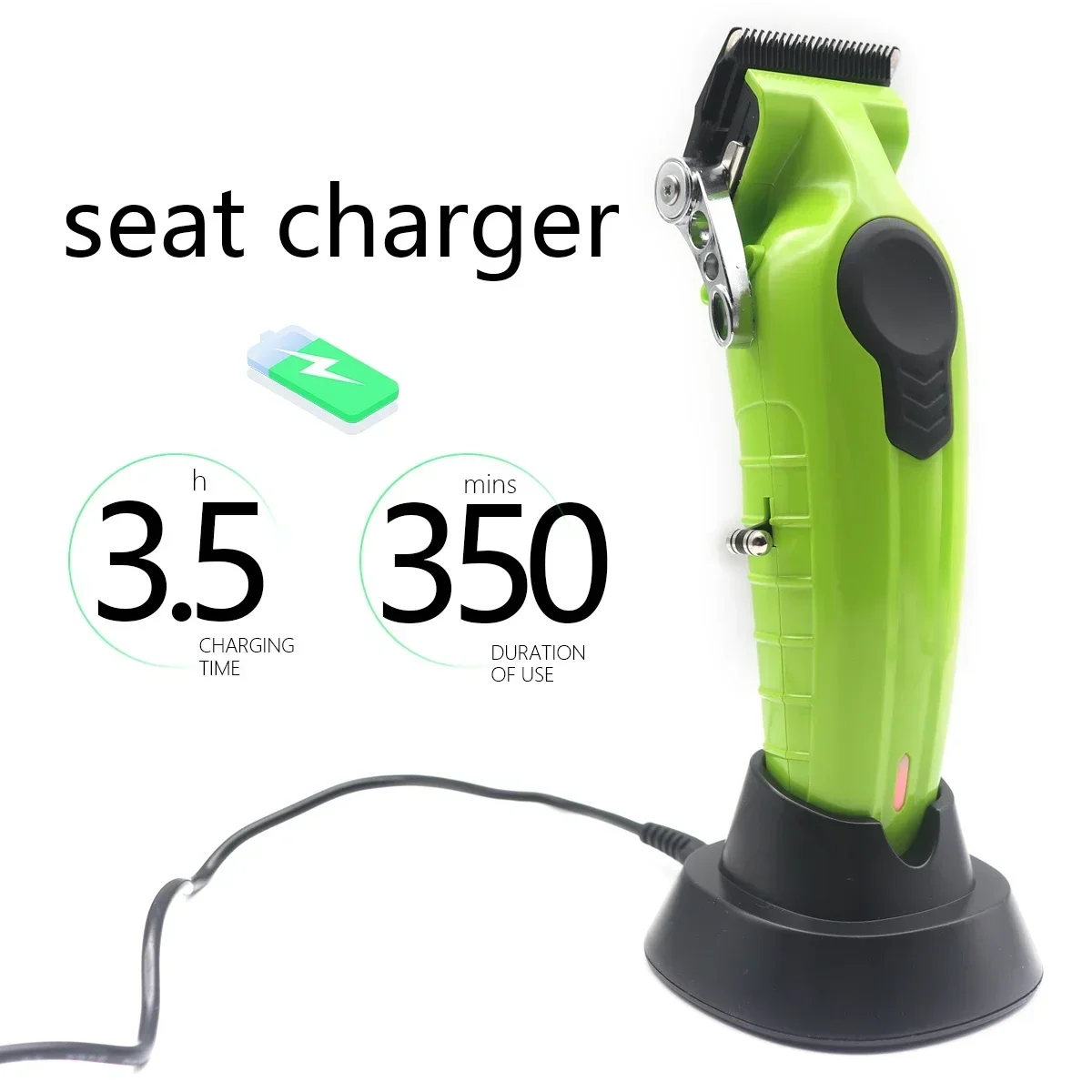 Caricatore base per tagliacapelli da uomo Macchine da barbiere professionali Macchina per taglio di capelli con lama DLC Tagliacapelli USB Tagliacapelli