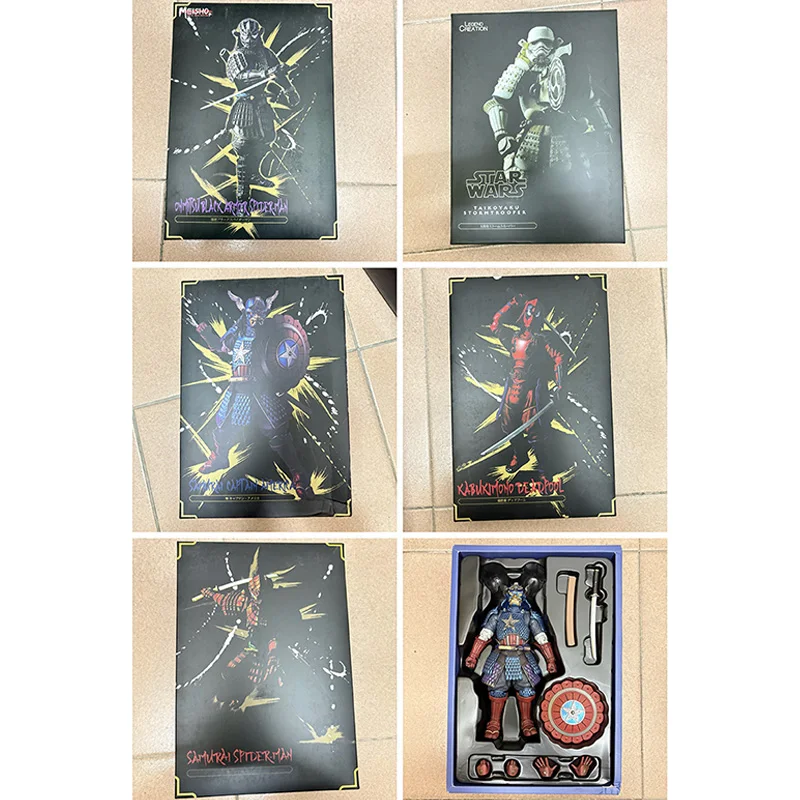 スターウォーズフィギュア-taikoyaku-stormtroooer-アクションフィギュア-deapool-サムライキャプテンアメリカブラックアーマースパイダーマンスパイダーマン-figuras