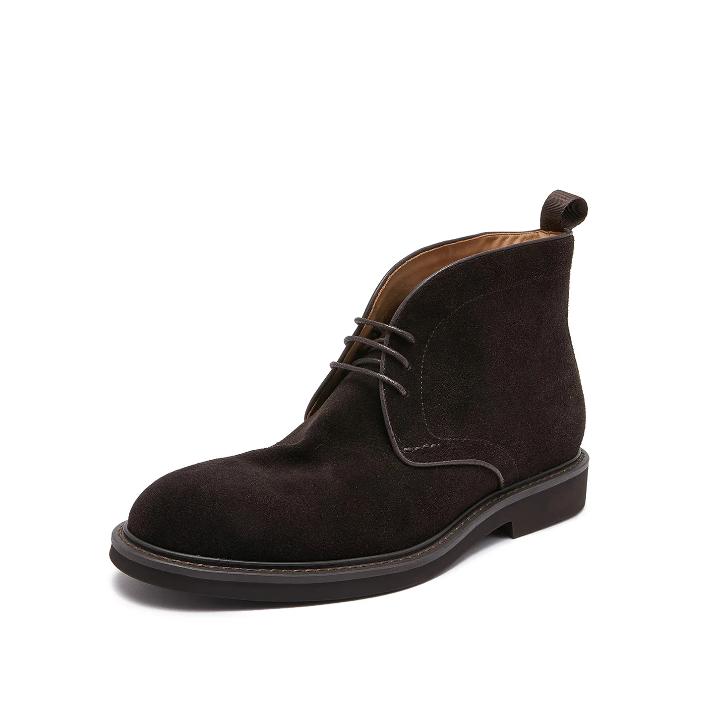 CLAIAMI New  Large Size Handmade Cow Suede Boots Fpr Men High-top Genuine Leather Ankle Boots Lace-up Casual Men Shoes Outdoor