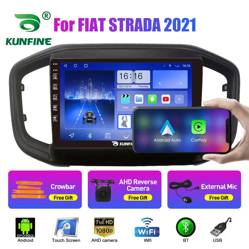 10.33 Inch Car Radio For FIAT STRADA 2021 2Din Android Octa Core Car Stereo DVD GPS Navigation Player QLED Screen Carplay