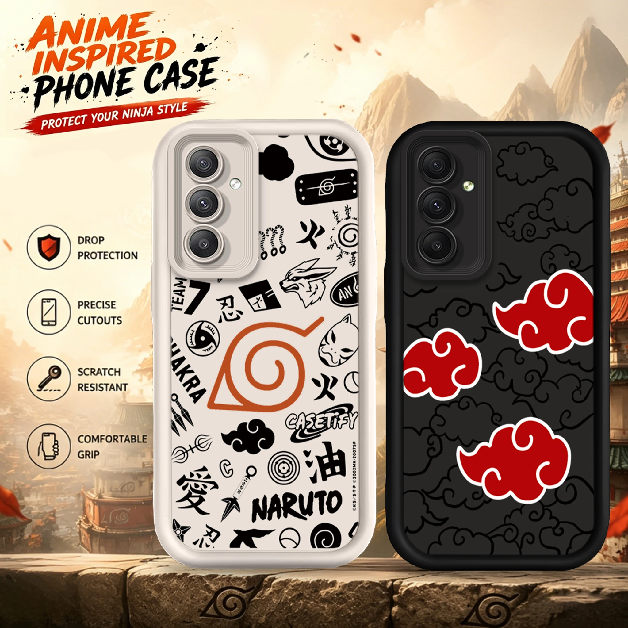 Anime Naruto Trendy Symbol Case For Samsung Galaxy A16 A26 A36 A56 A05 A05S A15 A25 A35 A55 A54 A34 A24 A14 A13 A52 A52S A51