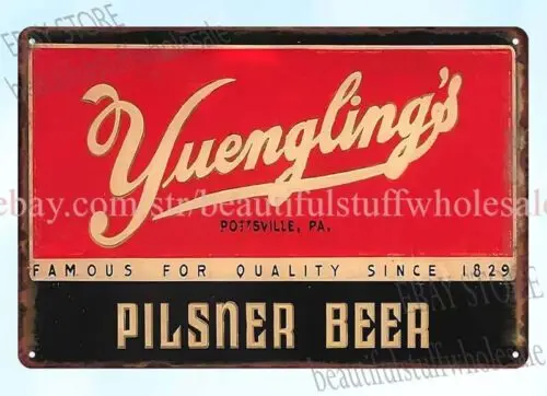 Yuengling pilsner beer liquor drink kitchen metal tin sign affordable home goods