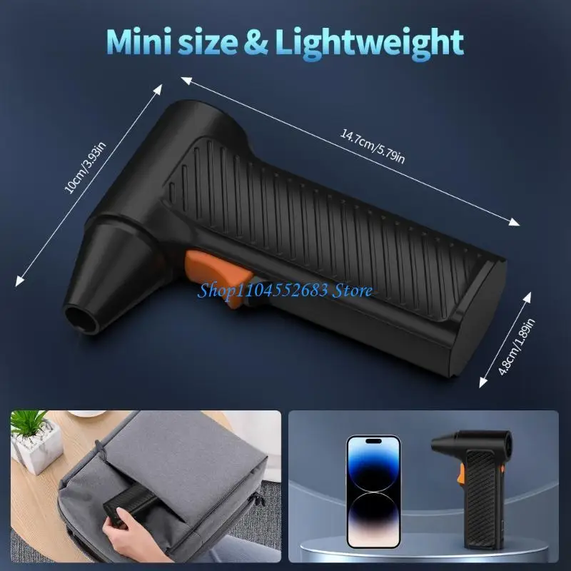 Espanadores ar elétricos Y6GD com ventilador 11000 RPM, recarregável, velocidade para remoção eficiente poeira