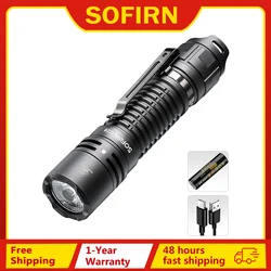 Sofirn SC28 Powerful Light Tactical XHP50B HD Rechargeable Flashlight 2800 Lumens Lantern EDC Torch IPX8 for Hunting Fishing