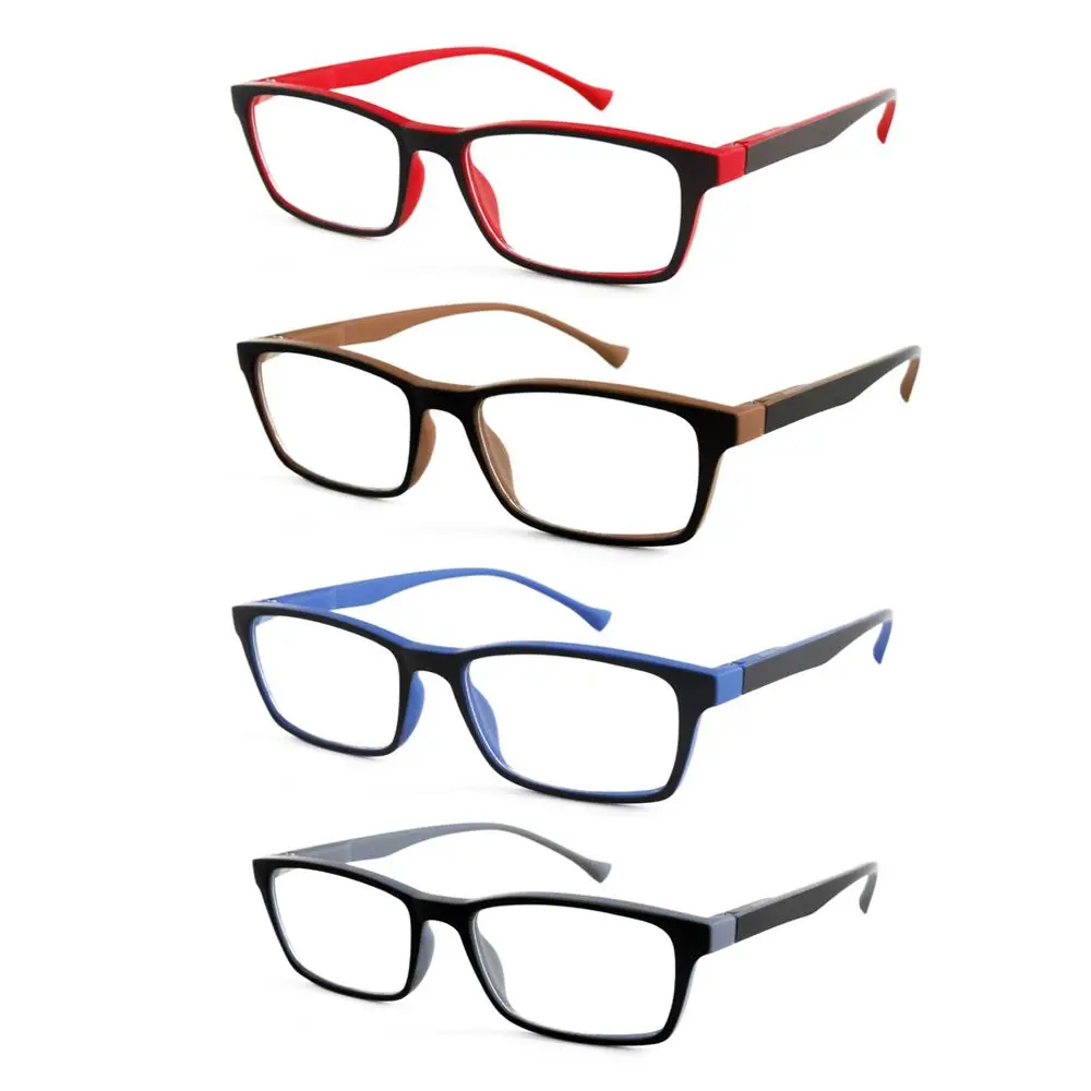 Portable PC Reading Frame Retro Glasses Anti Blue Light Eyestrain Reading Decorative Glasses Rectangle for Men and Women Eyewear