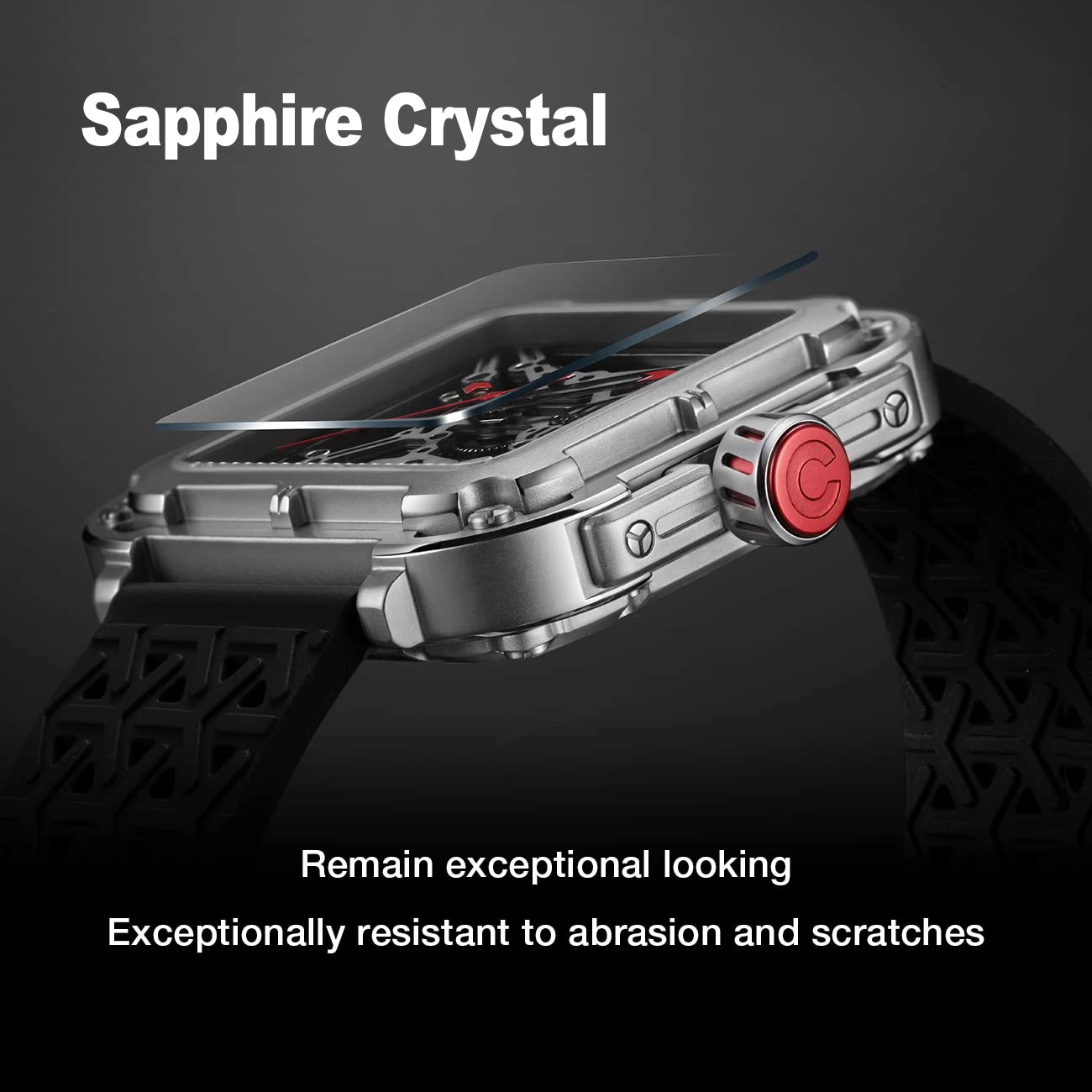 CIGA Design X Series Mechanical Watches Men Automatic Movement Skeleton Watch Anti-seismic 316L Silver Case Sapphire Crystal