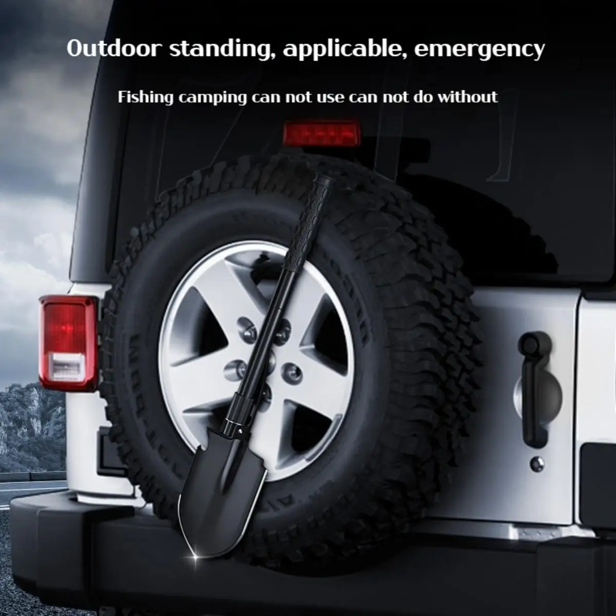 1pc Outdoor Small Foldable Camping Shovel, Multifunctional Hiking Entrenching Tool Portable Shovel