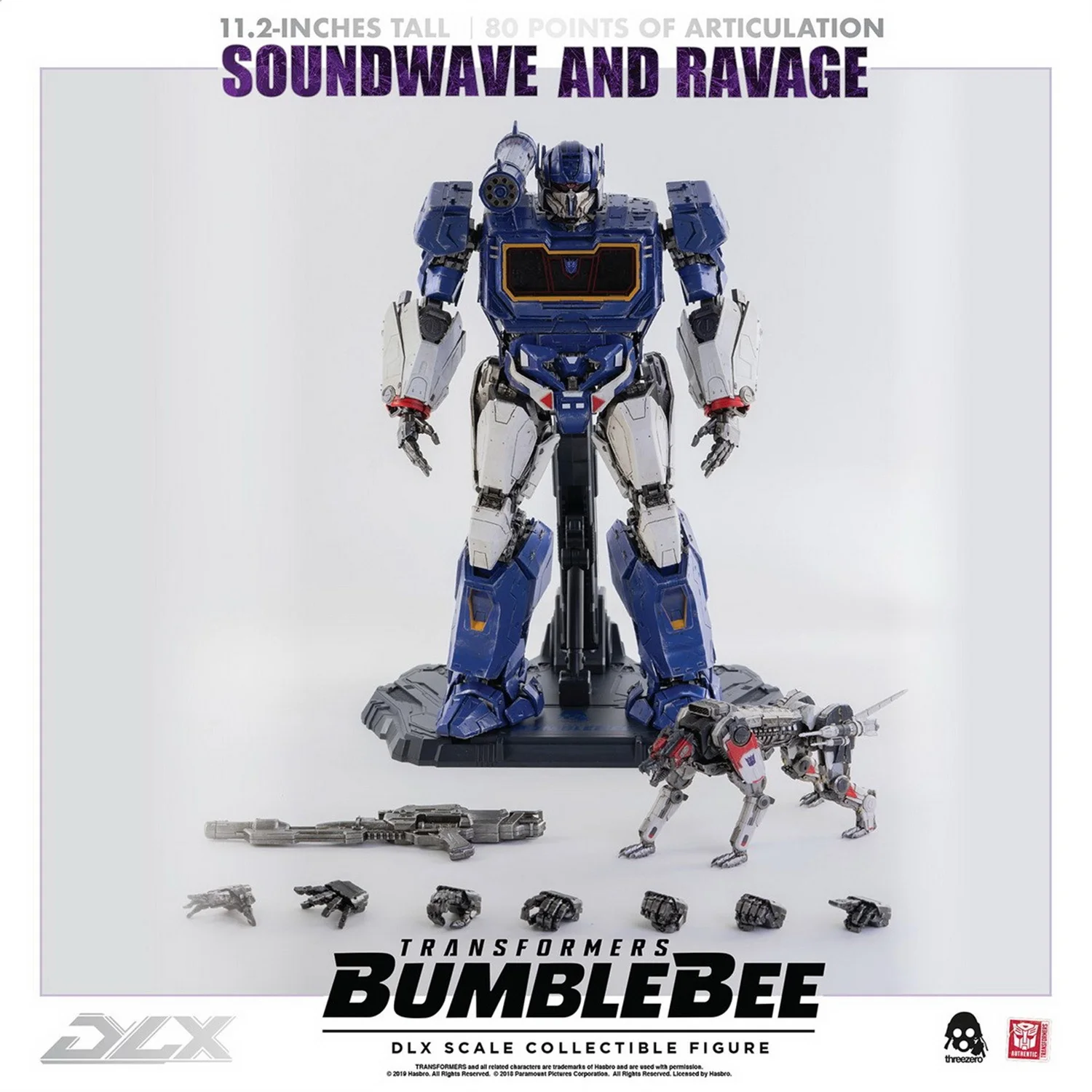 Original ThreeZero 3A G1 MDLX Transformation DLX Soundwave 80