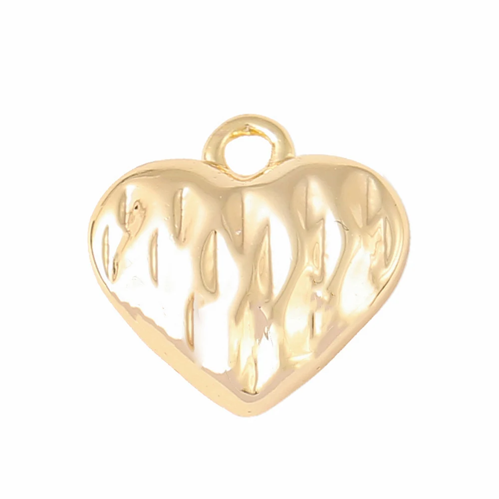 

Factory Wholesale Brass Heart Charms Pendants For Necklace and Bracelet Earring Diy Jewelry Making Supplies Accessories Parts