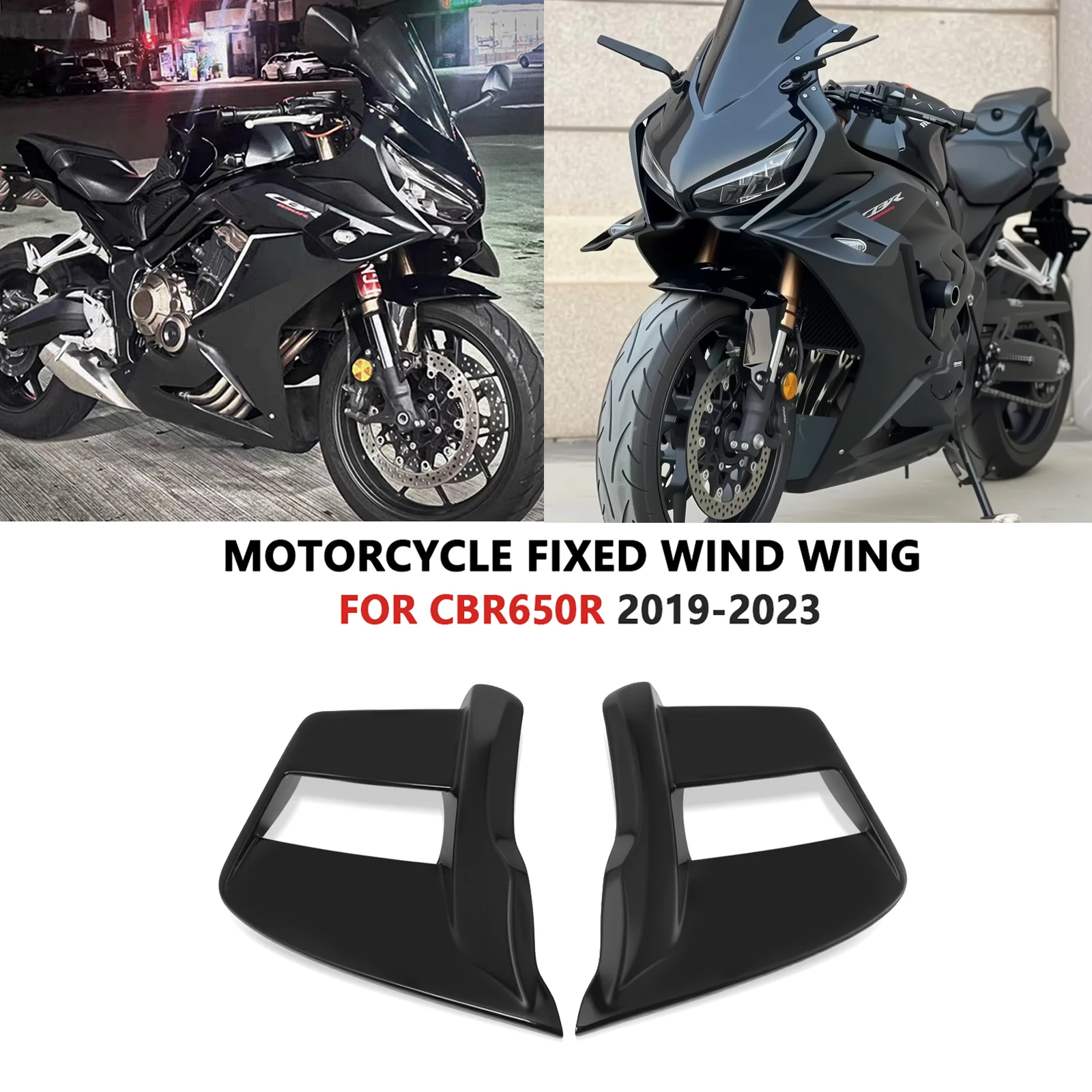 

Для CBR 650R CBR650R 2019-2023 мотоциклетные прижимные передние спойлеры Naked, аэродинамическое крыло, комплект переднего спойлера