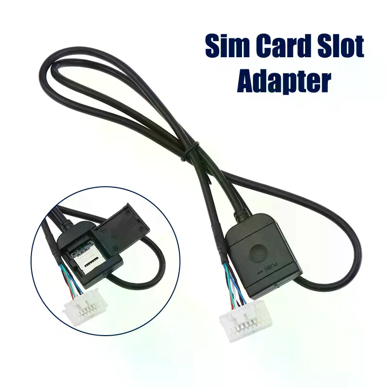 Sim Card Slot Adapter For Android Radio Multimedia Gps 4G 20pin Cable Connector Car Accsesories Wires Replancement Part