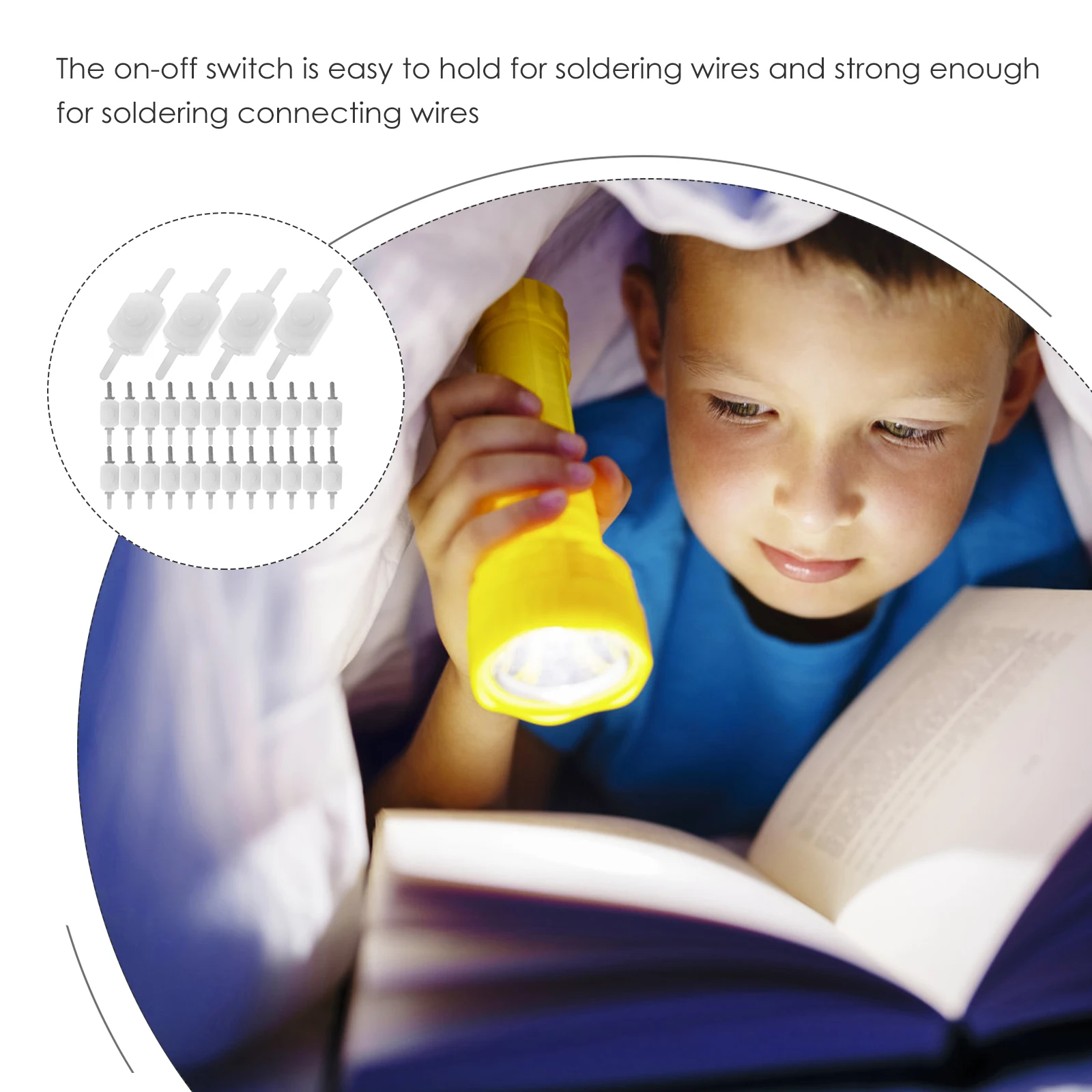 

50 Pcs Micro Button Switch Push Small Mini off Aluminum Light Latching Control The