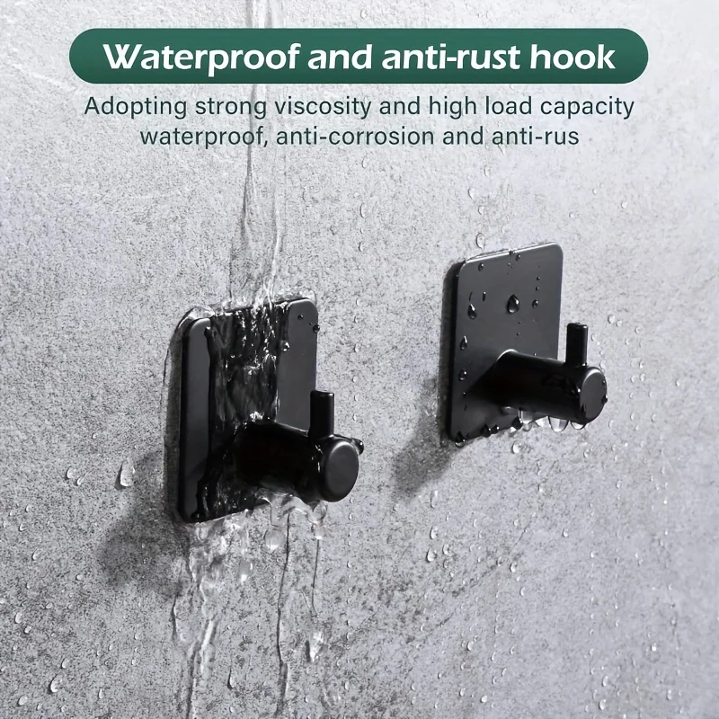 2/4/5/6pcs Heavy-Duty Stainless Hooks, drill-free, sturdy durable. Hang clothes, towels, bathrobes, bags, keys & daily items