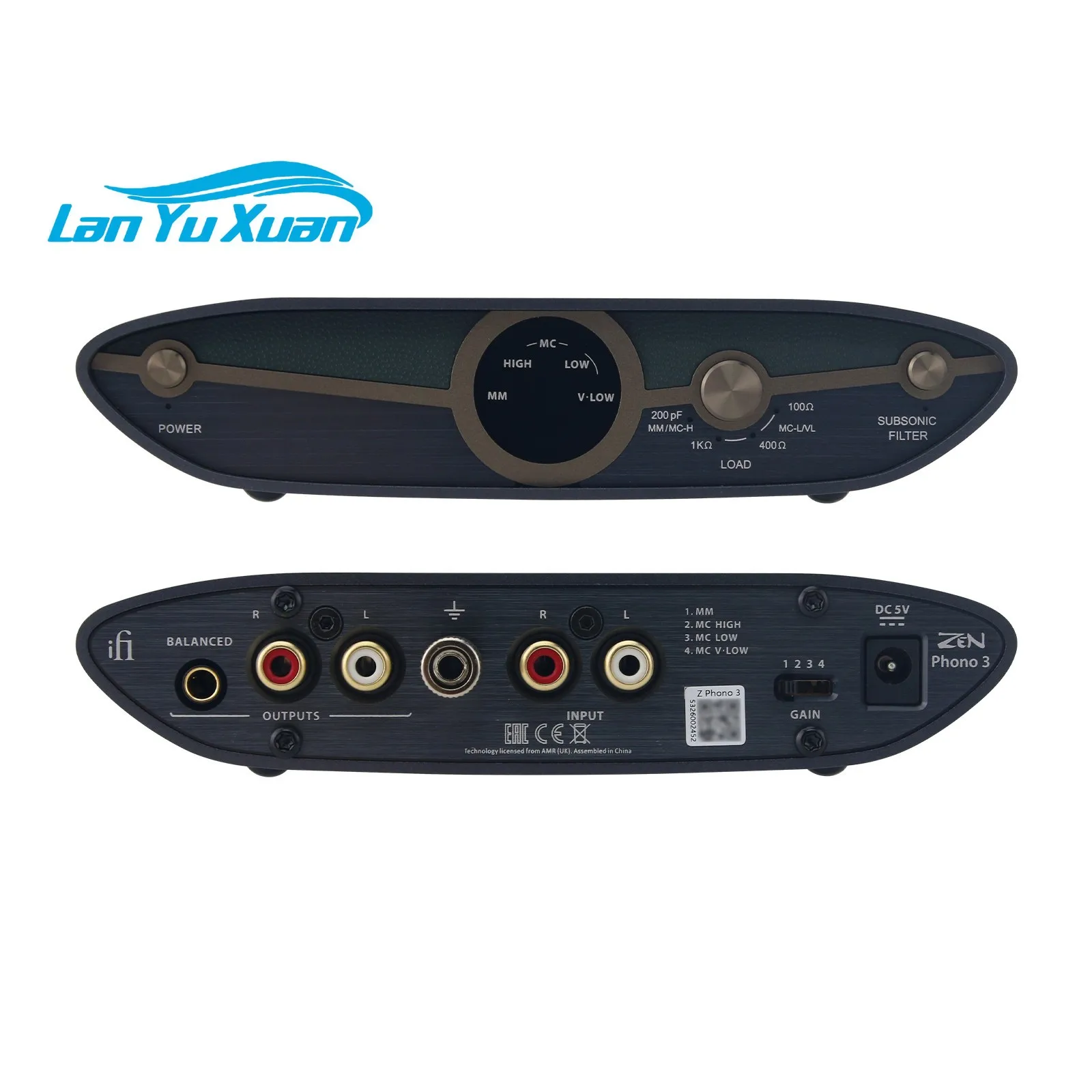 مضخم صوت iFi ZEN Phono 3 متوازن مم/MC فونو، فلتر ذكي منخفض التردد مدمج 1.2 ميجا هرتز، مصدر طاقة منقي
