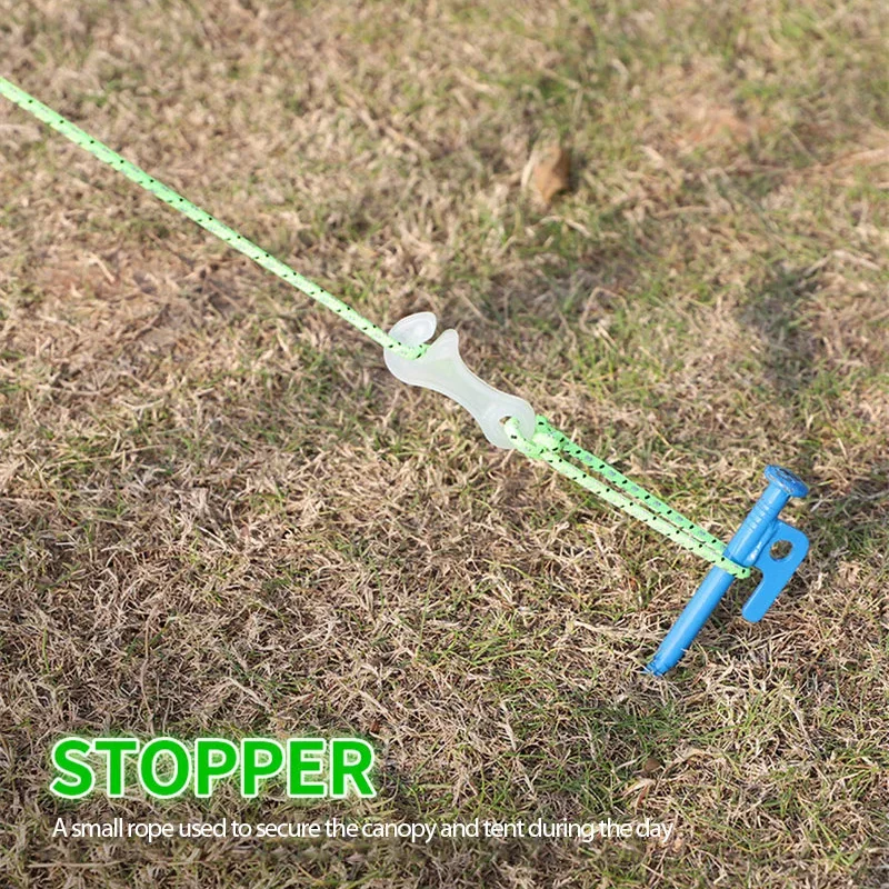 1 шт., светящаяся веревочная пряжка, флуоресцентная пряжка для палатки, оповещение, уличная палатка для кемпинга, противоскользящая ветровая веревка, стопор, натяжитель
