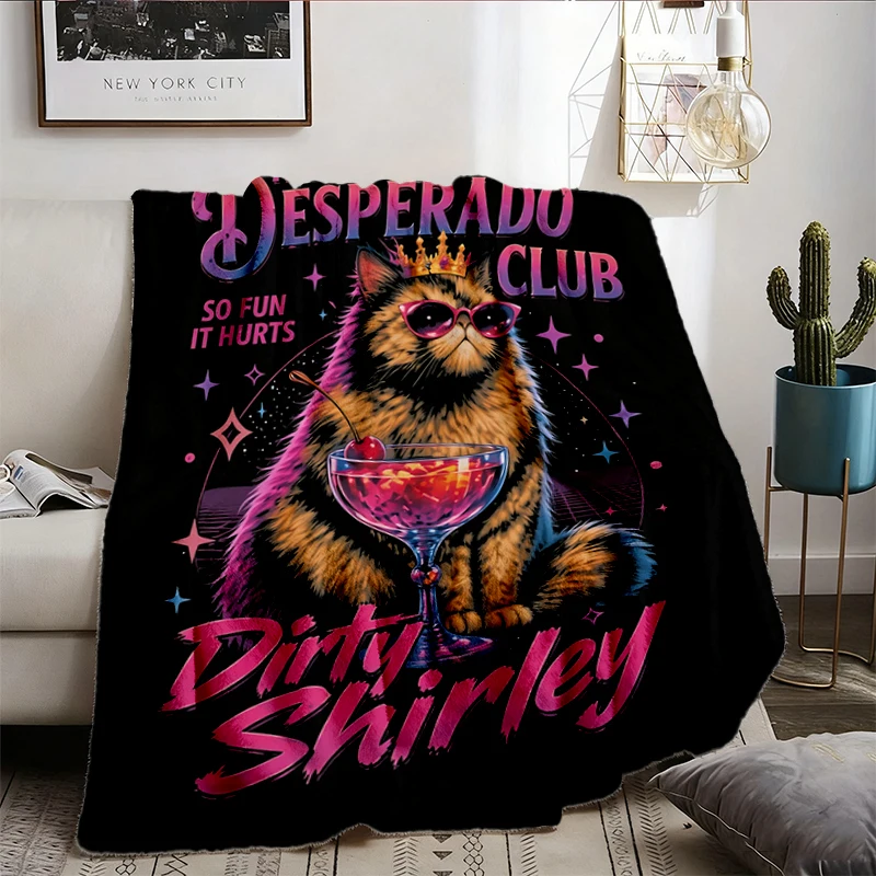 Desperado Club Flannel Blanket, Dungeon Crawler Throw, Vintage LitRPG Bookish Gift for Readers