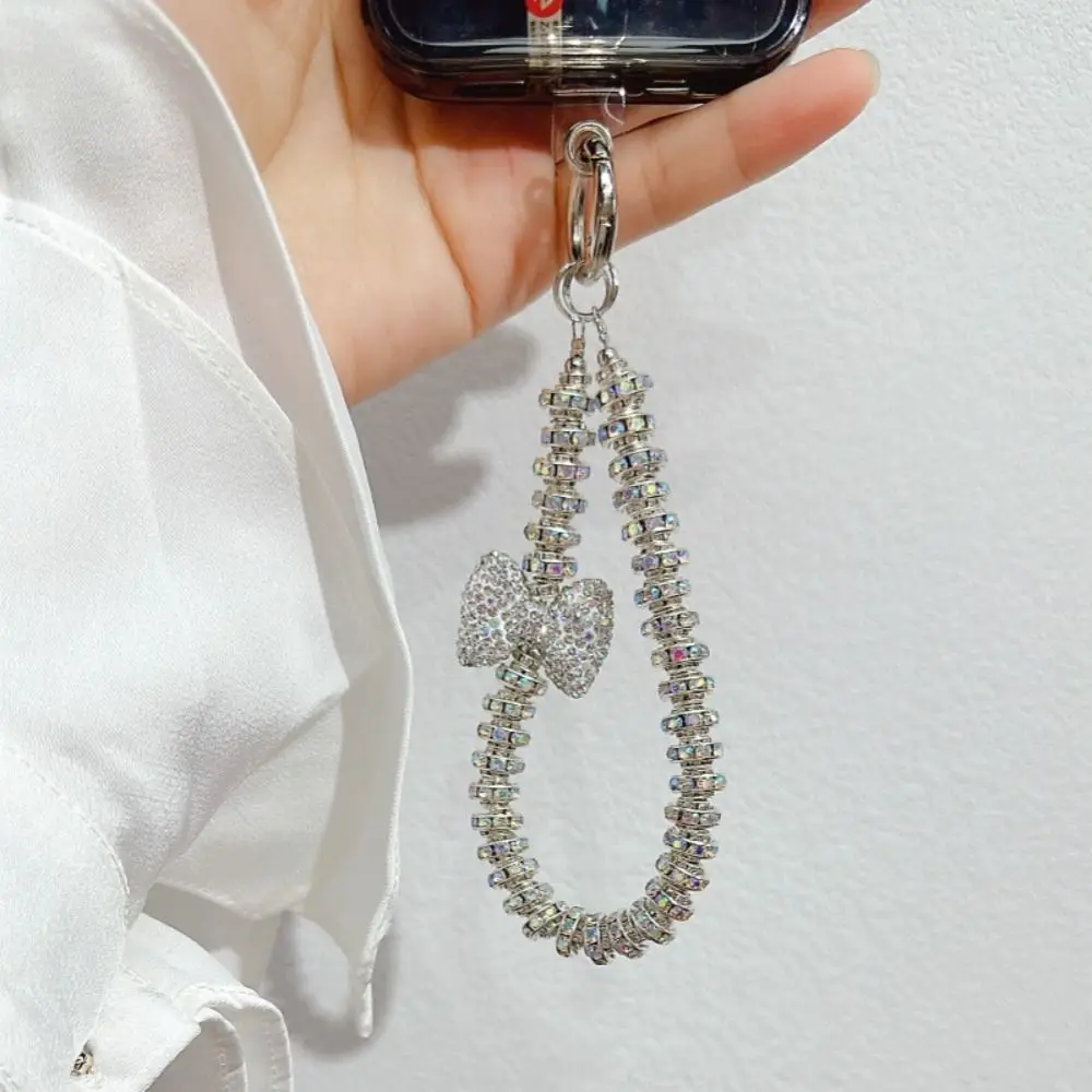 

Fashion Rhinestone Mobile Phone Lanyard Beaded Anti-lost Phone Wrist Straps Glitter Luxury Cellphone Chain Bag Accessories