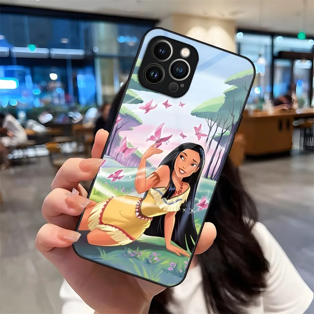 Princess Pocahontas Phone Case For iPhone 13 15 14 12 11 Pro XS Max Plus Mini X XR 8 7 6s SE2020 Tempered Glass Coque image 5